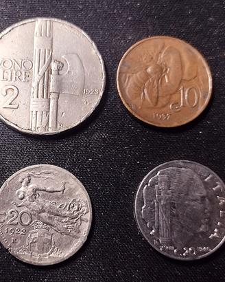 N. 9 MONETE ITALIA FASCISMO