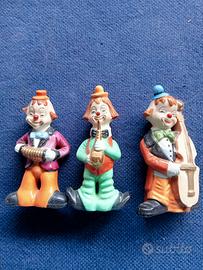 Pagliacci musicisti ceramica