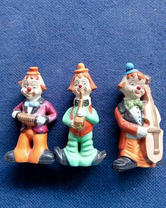 Pagliacci musicisti ceramica