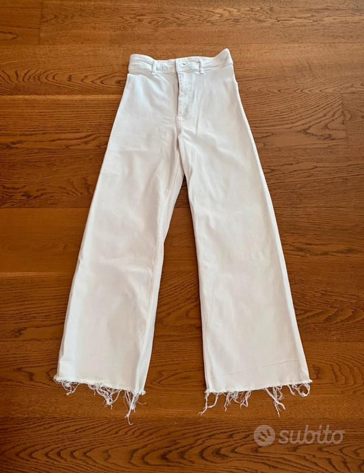 Jeans Bianchi Zara Donna Zara Jeans Bianco Vita Alta Pantaloni