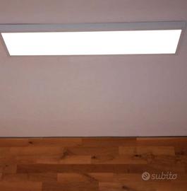 Plafoniera bianca con pannello led  120x30