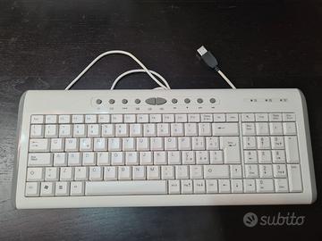 Tastiera QWERTY multimediale bianca