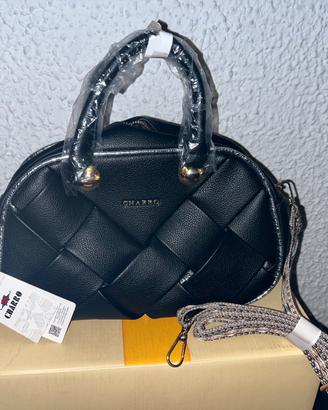 Borsetta Charro nera in ecopelle