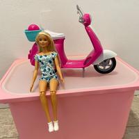 Barbie Scooter Rosa e Bianco