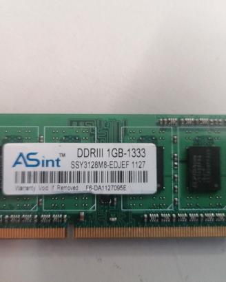 Memoria Ram Asint ddr3 1gb-1333