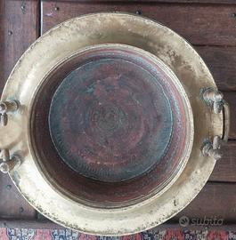 Braciere rame ottone antico