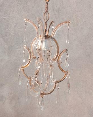 Lampadario con cristalli 