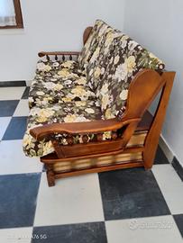 divano letto artigianale arte povera 