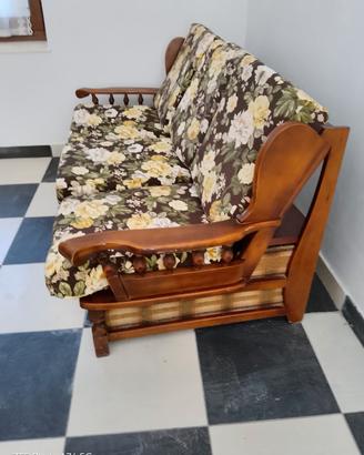 divano letto artigianale arte povera 