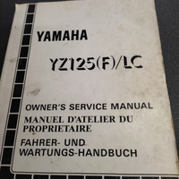 Manuale motore e telaio Yamaha yz 125 anno 1993