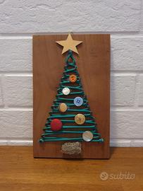 ALBERO NATALE LEGNO CILIEGIO DESIGN HANDMADE NUOVO