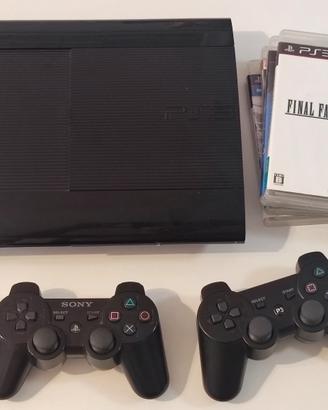 PS3 super slim 500 GB + DualShock + 4 giochi