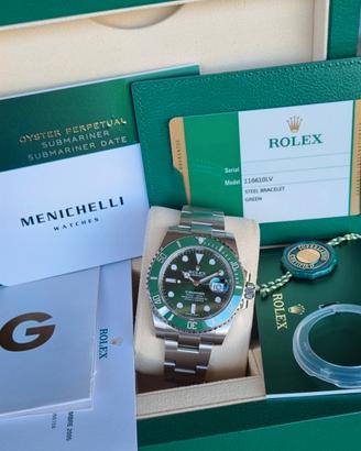ROLEX SUBMARINER 116610LV HULK GAR ITALIA 2019 FUL