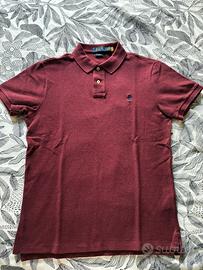 Polo ralph lauren cotone slim bordeaux