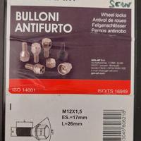 bulloni antifurto ruote