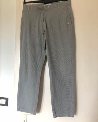 Pantalone  cotone pois grigio