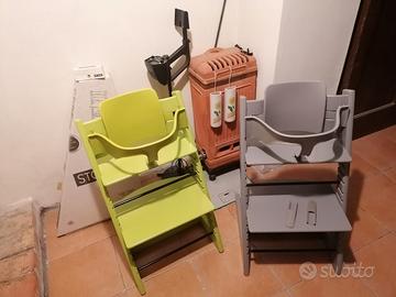 seggiolone sedia stokke tripp trapp con baby set