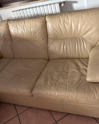 Divano pelle cm 210