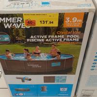 Piscina rotonda fuori terra con accessori 
