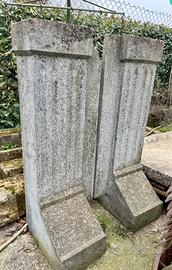 Pilastri camino marmo e pietra