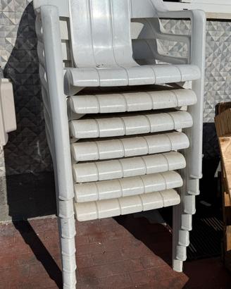 Sedie plastica e ferro e panche bar giardino