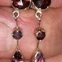 Orecchini oro 18kt con rubellite 