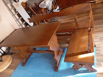 tavolo e panca stile montano