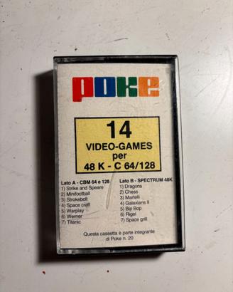 Videogioco C64/spectrum, POKE, 14 video-games