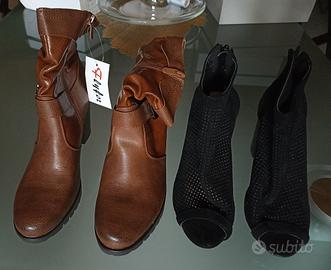 due paia nuove di tronchetti donna