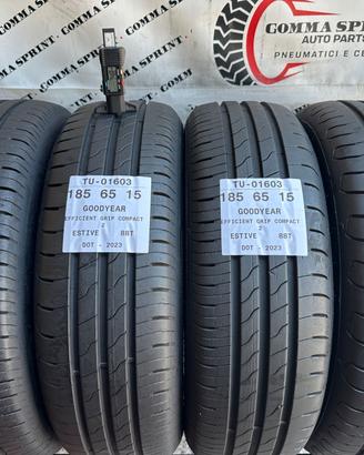 4 PNEUMATICI 185/65 R15 GOODYEAR ESTIVE 90%