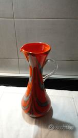 Vaso vetro opalino pop art vintage 