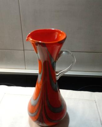 Vaso vetro opalino pop art vintage 