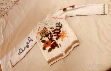 Maglione in pura lana con zip Guru