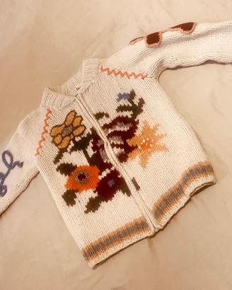 Maglione in pura lana con zip Guru