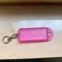 Portachiavi targhetta segnanome fucsia