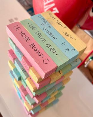 Jenga alcolico per addio al nubilato
