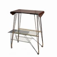 Porta Tv vintage / Tavolino con piano in faggio