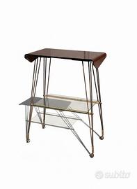 Porta Tv vintage / Tavolino con piano in faggio