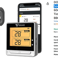 Termometro da BBQ, forno, cucina con 2 Sonde