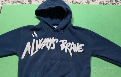 ZARA KIDS felpa bambino con cappuccio blu 6/7 anni