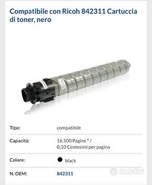 3 Toner stampante Ricoh 842311