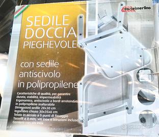 Sedile doccia pieghevole da muro antiscivolo