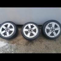 3 cerchi in lega audi completi di gomme