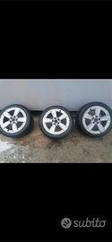 3 cerchi in lega audi completi di gomme