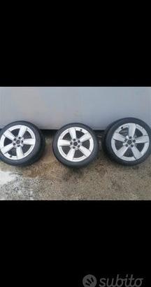 3 cerchi in lega audi completi di gomme
