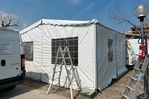 Roulotte stanziale con maxi zona living