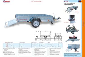 Rimorchio Pianale con sponde Cresci PT6C 450/750Kg