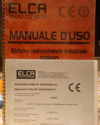 Radiocomando per gru