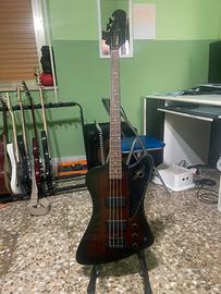 Basso elettrico epiphone tunderbird marrone scuro.