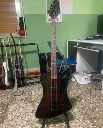 Basso elettrico epiphone tunderbird marrone scuro.